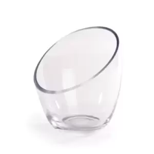 Glass Slant Cut Bubble Bowl Tall M&amp;W