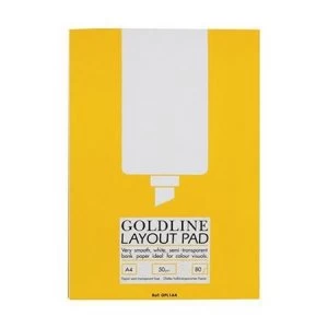 Goldline A4 Layout Pad Bank Paper 50g/m2 80 Sheets Pack of 5