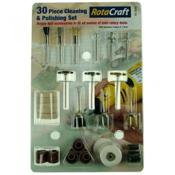 Rotacraft 30 Piece Cleaning and Polishing Set - Rotacraft 30 Piece Cleaning & Polishing Set - RC9002