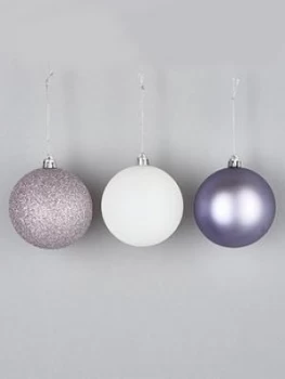 Festive Pack Of 24 Pastel Christmas Tree Baubles