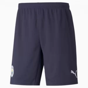 PUMA Man City Third Replica Mens Football Shorts 21/22, Peacoat/White, size Large, Clothing