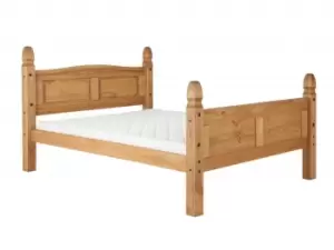 Birlea Corona 5ft King Size Waxed Pine Wooden Bed Frame High Footend