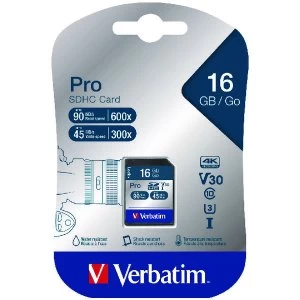 Verbatim Pro 16GB SDHC Memory Card