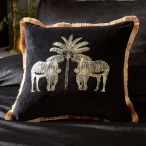 Laurence Llewelyn-Bowen Zebras Crossing Cushion Black