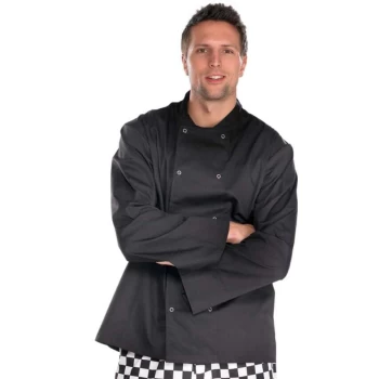 Chefs Jacket Long Sleeve Black - Size XL