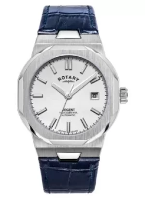 Rotary GS05410/02 Regent Automatic Blue Leather Strap Watch
