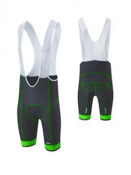 Awe Lycra Cycling Bib Shorts, Black/Green Size M Men