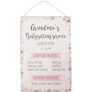 Grandma's Babysitting Service Sign