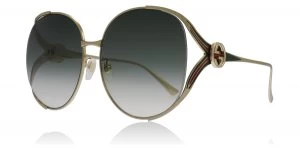 Gucci GG0225S Sunglasses Gold / Green 003 63mm