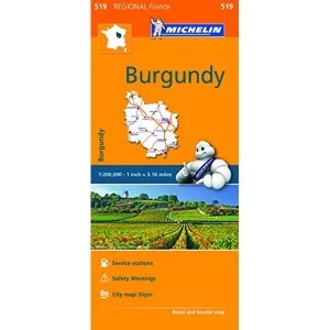 Burgundy - Michelin Regional Map 519 Map Sheet map 2016