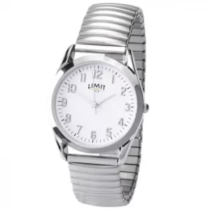 Limit Mens Round White Dial Expander Watch