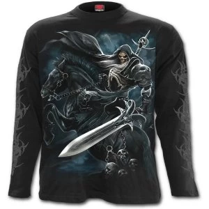 Grim Rider Mens Large Long Sleeve T-Shirt - Black