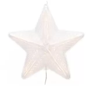 Kaemingk - LED Star Christmas Decoration (UK Plug) (40cm) (White) - White