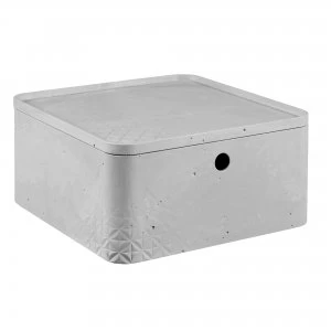 8.5L Curver Beton Cube and Lid Grey
