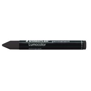 Staedtler 236 Lumocolor Omnigraph Marking Crayons Indelible Smudgeproof Black 1 x Pack of 12