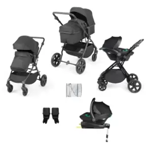 Ickle Bubba Comet I-Size Travel System With Stratus Car Seat & Isofix Base- Black