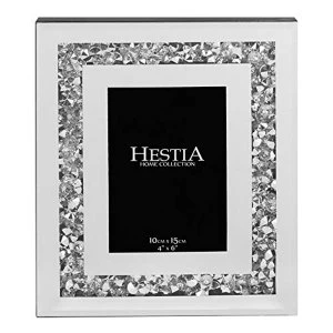 4" x 6" - HESTIA? Mirror Glass with Crystal Edge Photo Frame