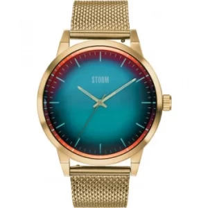 Mens Storm Styro Gold Turquoise Watch