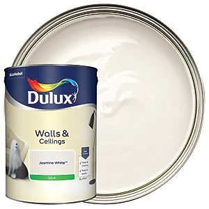 Dulux Walls & Ceilings Jasmine White Silk Emulsion Paint 5L