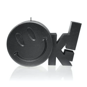 Steel OK Sign Candle