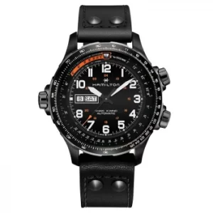 Hamilton Khaki X Mens Ion Plated Black Strap Watch