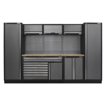 Superline Pro 3.24m Storage System - Pressed Wood Worktop