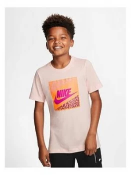 Boys, Nike Childrens Futura UV Activated T-Shirt - Coral, Size 8-10 Years, S