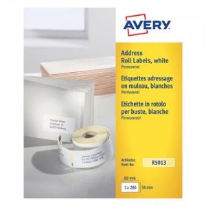 Avery R5013 89 x 36mm Printer Label Rolls