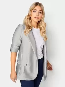 M&Co Edge To Edge Blazer Jacket, Grey, Size 18, Women