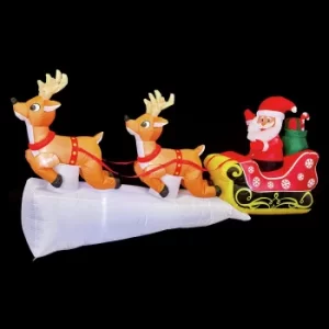 Premier 2.4m Inflatable Christmas Santa Sleigh