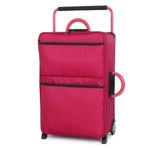 IT Luggage Worlds Lightest 2-Wheel Medium Suitcase - Persian Red