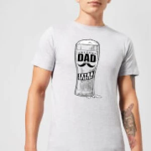 Awesome Dad Beer Glass Mens T-Shirt - Grey - 3XL