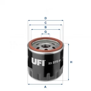 2357500 UFI Oil Filter Oil Spin-On