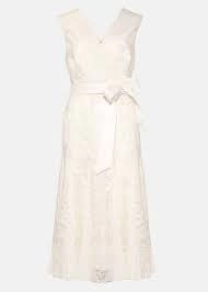 Phase Eight Pale Cream Caterina Embroidered Flared Wedding Dress - 8