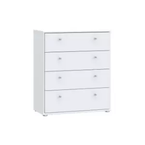 Wide Chest of Drawers in Bright White, white