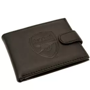 Arsenal FC RFID Embossed Leather Wallet (One Size) (Black)