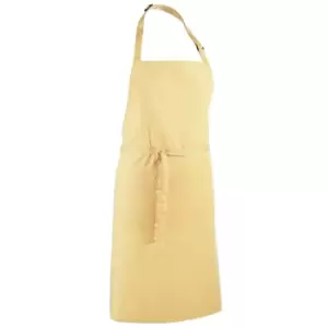 Premier 'colours' Bib Apron / Workwear (pack Of 2) (one Size, Lemon)