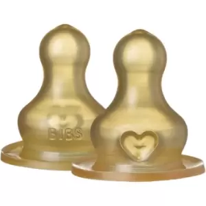 BIBS Baby Glass Bottle Latex Nipple baby bottle teat Slow Flow 0+ months 2 pc
