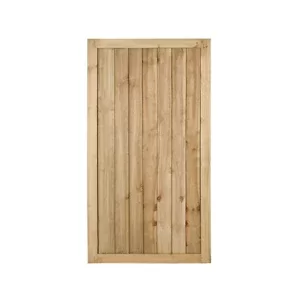 Forest Garden Forest 6ft Press Treat Feather Gate Wood