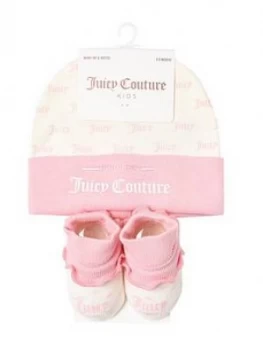 Juicy Couture Baby Girls Hat And Socks Gift Set - Pink
