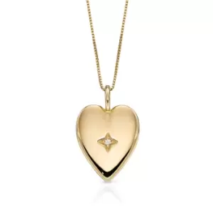 JG Signature 9ct Gold Diamond Heart Necklace