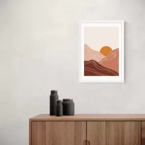 East End Prints Sunset Landscape Print Brown