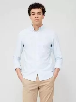 Farah Brewer Stripe Shirt - Light Blue, Size S, Men