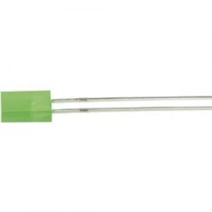 LED wired Green Rectangular 2 x 5mm 8 mcd