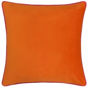 Meridian Velvet Cushion Clementine/Hot Pink, Clementine/Hot Pink / 55 x 55cm / Polyester Filled