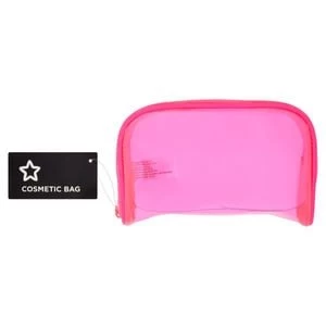 Superdrug Cosmetic Bag Rectangle Pink PVC