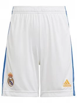 adidas Real Madrid Youth Home 20/21 Short - White, Size 7-8 Years