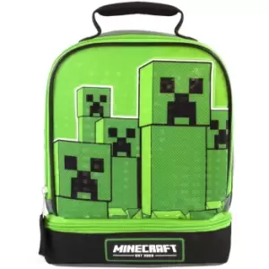 Minecraft Childrens/Kids Double Creeper Lunch Bag (One Size) (Green)