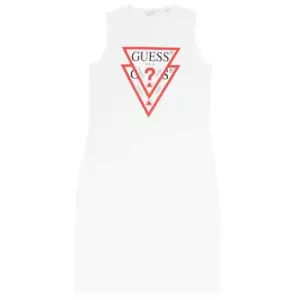 Guess HELENA girls's Childrens dress in White. Sizes available:8 ans,10 ans,12 ans,14 ans,16 ans