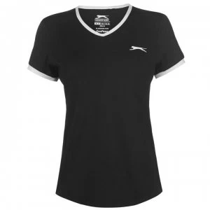 Slazenger Court T Shirt Ladies - Black